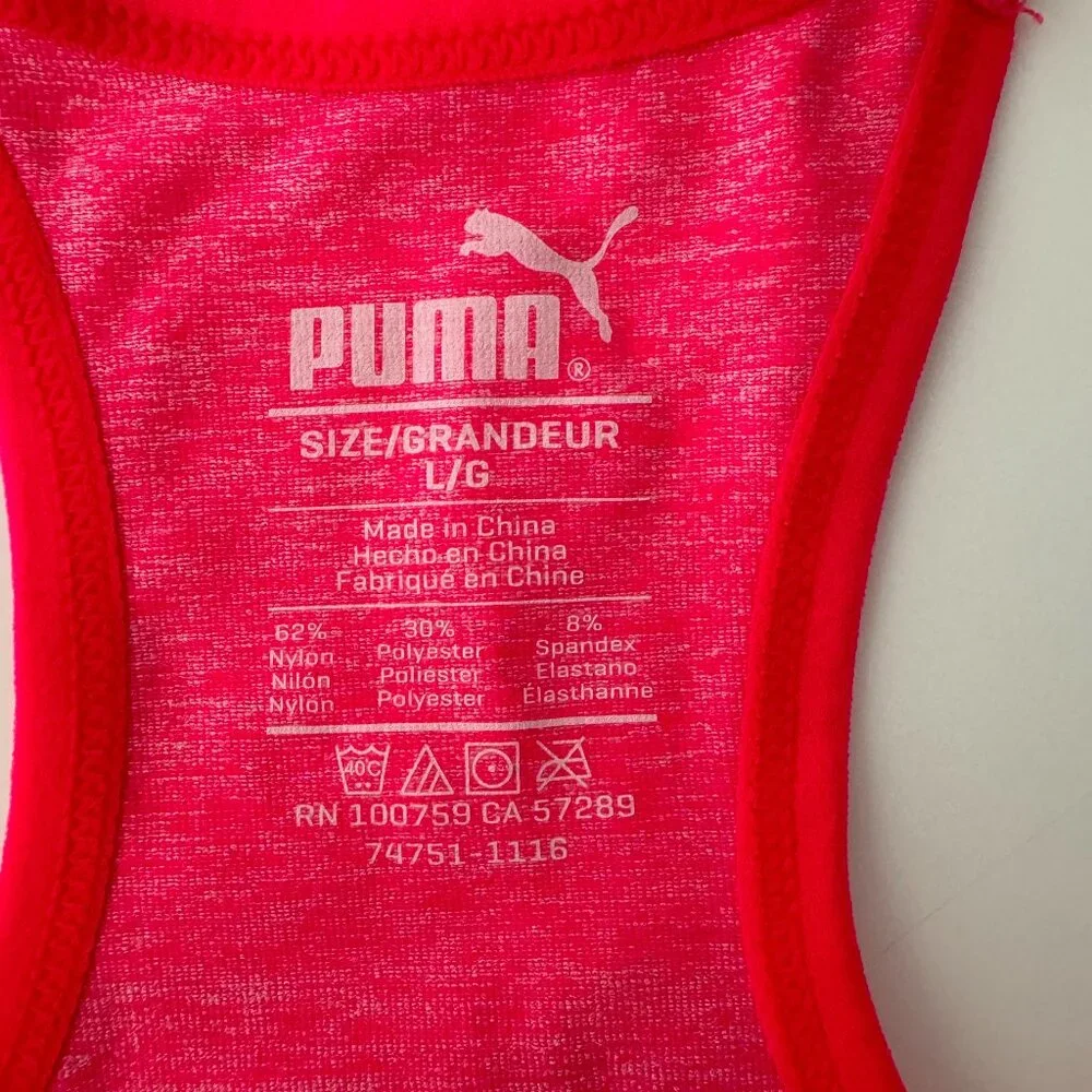 PUMA Women's Seamless Sports Bra with Removable Cups, NEW, Size L - Picture 8 of 9